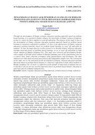 Sriwulandari alam iga selfiamawati pendidikan Pdf Pengembangan Bahan Ajar Pendidikan Agama Islam Berbasis Problem Based Learning Untuk Menangkal Radikalisme Pada Peserta Didik Sma Negeri Di Kota Bandar Lampung