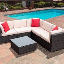 Check out our rattan sofa selection for the very best in unique or custom, handmade pieces from our home & living shops. Vineego 6 Pieces Outdoor Patio Furniture Sets Wicker Sectional Sofa Pe Rattan Conversation Sets Beige Walmart Com Walmart Com