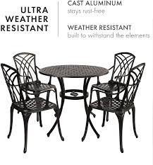 So now that we have the paint decided on, here's how to go about painting outdoor metal furniture: Patio Lawn Garden Metal Patio Dining Chair Weatherproof And Windproof Patio Furniture Antique Brown Cast Aluminum Drop Leaf Kinger Home Outdoor Dining Chairs Set Of 4 Tables