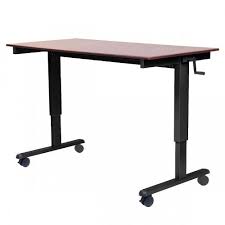 Combined with height adjustable function, the pc workstation is easy to keep balance even on rough places. Buy Luxor Dark Walnut High Speed Crank Adjustable Stand Up Desks
