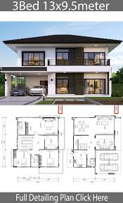 Architectural materials tools and blueprints. House Design Plan 13x9 5m With 3 Bedrooms Home Design With Plan House Designs Exterior Architectural House Plans Bedroom House Plans