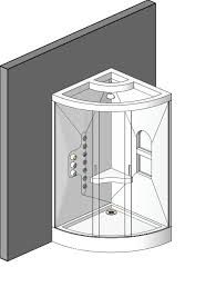 Insert the ends of the rod into the wall brackets. Revitcity Com Object Corner Shower With Round Front