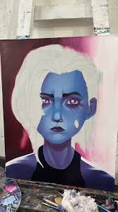 Painting Jinx from League of Legends