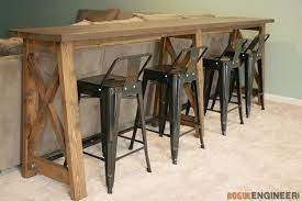 Measure the height of your sofa to determine how tall you want the sofa table. Bar Top Console Table Rogue Engineer Bar Table Diy Bar Table Behind Couch Bar Furniture
