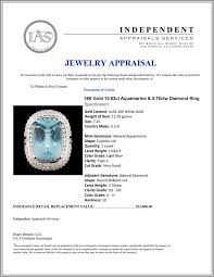 18k Gold 10 82ct Aquamarine 3 76ctw Diamond Ring