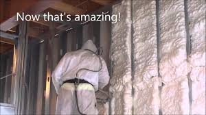 Maybe you would like to learn more about one of these? Foam Engineers Applies Spray Foam Insulation In Metal Stud Wall Youtube