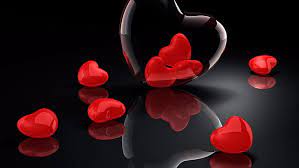 Valentine day animated romantic hearts frame for overlay on video. Hd Wallpaper Red Hearts Love 3d Wallpaper Flare