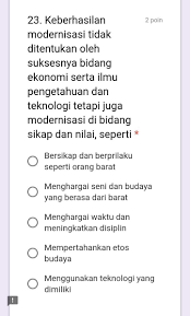Sosiologi Kelas 12 Sma Perubahan Sosial Dan Modernisasi Jawab Ya No 23 Jangan Asal Baca Soal Ya Brainly Co Id
