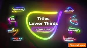 These templates make use of the new essential graphics in premiere pro cc 2017. Videohive Neon Lower Thirds Premiere Pro Free After Effects Templates After Effects Intro Template Shareae