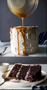 Triple Layer Chocolate Cake With Salted Caramel Buttercream Frosting Flourishing Foodie Triple Layer Chocolate Cake Desserts Chocolate Layer Cake