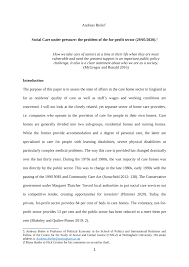Do you want to start a business that makes a real difference in the world? Pdf Social Care Under Pressure The Problem Of The For Profit Sector