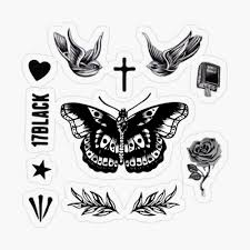 Black And White Harry Styles Butterfly Tattoo Hazza Bird And Butterfly Tattoos Transparent Sticker By Purplerain457 In 2020 Butterfly Tattoo Harry Styles Butterfly Stickers