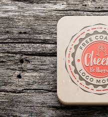 Coaster Logo Mockup Coasters Logo Logo Mockup Logo Mockups Psd