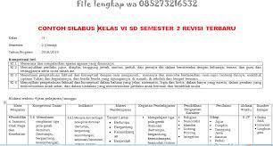 Check spelling or type a new query. Silabus Pjok Sd 9 Kolom Kelas 1 2 3 4 5 6 Semester 2 Revisi Terbaru Info Pendidikan Terbaru