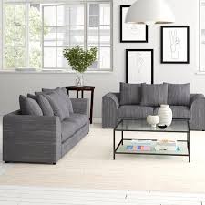 Zipcode Design Moana 2 Piece Sofa Set Wayfair Co Uk In 2020 Sofa Set Grey Couch Set Couch Set