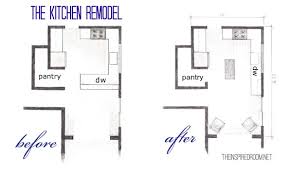 To choose the right size range hood, be sure that any model you consider is at least as wide as the cooking surface. The Kitchen Floor Plans Before After Bird S Eye Sketch The Inspired Room
