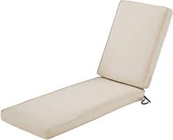 Recycled polyester fill, weather and stain resistant patio cushions: Amazon Com Classic Accessories 62 001 Beige Ec Chaise Lounge Cushion Combo 72 In L X 21 In W X 3 In T Antique Beige Patio Lawn Garden