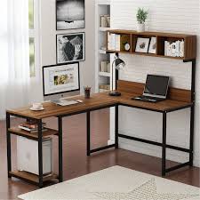 Shop for white computer desk hutch online at target. L Shaped Computer Desk With Hutch And Storage Shelves Writing Desk Overstock 31301040