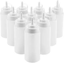 plastic knijpflessen 460ml 10 stks set plastic condiment dispenser condiment dispenser voor saus olie creme azijn wit amazon nl azijn plastic saus