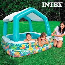 Home Inflatable Paddling Pool With Umbrella Intex Removable Umbrella Planschbecken Kinder Aufblasbarer Pool Pools Fur Kinder