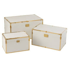 The container is in great shape! Storage Cases Rectangle Wood Textile Metal White Gold Sl Homedecoration Com