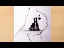 Learn how to draw love art pictures using these outlines or print just for coloring. Creative Pencil Drawing Of Sad Girl Love Story Scenery Girl Drawing Youtube
