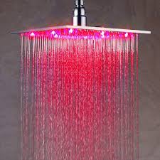 Lightinthebox 10 Inch Chromed Brass Square Led Rain Shower Head 0913 8105 On Wanelo Shower Heads Rain Shower Head Amazing Showers