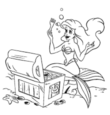 But she ends up becoming human again in order to marry the prince. Ariel Found A Treasure Coloring Page Ariel Coloring Pages Disney Coloring Pages Mermaid Coloring
