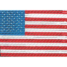 Pexco 4 Ft X 6 Ft American Flag Chain Link Fence Slat Kit Red White Blue Flag Kit The Home Depot Fence Slats Chain Link Fence Blue Flag