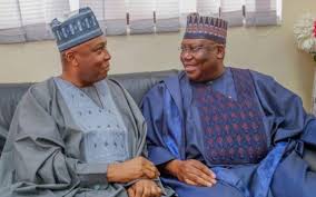 He shared photos of himself with the celebrants on his twitter handle with the caption; Lawan Saraki Others To Speak At Book Presentation On Economy And Restructuring Dailytrust