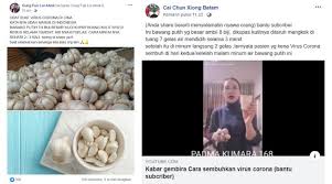 Kami adalah pembekal bawang besar,bawang putih,ubi kentang,cili kering terus dari kilang. Fakta Atau Hoaks Benarkah Pasien Virus Corona Wuhan Bisa Sembuh Dengan Minum Air Bawang Putih Cekfakta Tempo Co