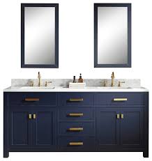 You can find double bathroom vanities without tops in various styles and designs. 72 Monarch Blue Double Sink Bathroom Vanity Contemporary Bathroom Vanities And Sink Consoles By Water Creation Vmi072cwmb00 Houzz