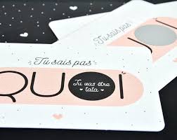 Carte A Gratter Tata Tu Vas Etre Tata Carte Annonce Etsy Baby Shower Cards Marketing And Advertising