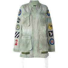 Wasted days stress is the real killer chill out great wave off kanagawa patch embroidered applique badge iron on sew on emblem. Off White Patch Embroidered Field Jacket 1 471 Liked On Polyvore Featuring Outerwear Jackets Green Green Jacket Field Jac