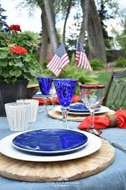 Modern french recipes and table settings for all occasions best. Simple Patriotic Table Decor Home With Holliday Table Decorations Patriotic Decorations Patriotic Table Decorations