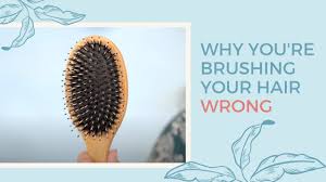 Thoroughly brushing your hair before bed seems like an antiquated ritual, like an ornate vanity or a porcelain jar of cold cream. How To Properly Brush Your Hair Using A Wooden Boar Brush Youtube