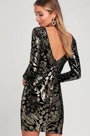 Black And Gold Long Sleeve Bodycon Dress Lola Black And Gold Sequin Velvet Long Sleeve Bodycon Dress Stylish Black Dress Long Sleeve Bodycon Dress Sequin Dress With Sleeves