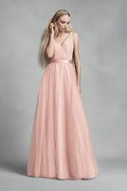 Tulle Surplice Bridesmaid Dress With Lace Back Style Vw360322 Amethyst 2