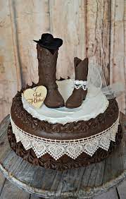 Cowgirl Just Hitched Western Wedding Cowboy Boot Cake Topper Western Bride And Groom Barn Ranch Farm Tractor Wedding Cowboy Decorated Boots Country Wedding Cakes Western Wedding Cakes Cowboy Boot Cake