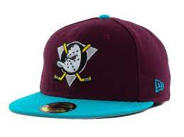 Anaheim Ducks Nhl 20th Anniversary 59fifty Cap Anaheim Ducks Fitted Hats Nhl Apparel