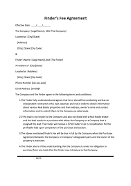 Maybe you would like to learn more about one of these? Finder S Fee Agreement Printable Pdf Download