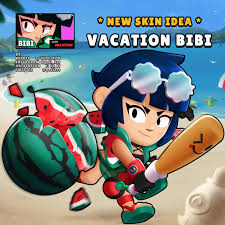 Credit is mandatory, unless its hard to tell. Gedi On Twitter Skin Idea Vacation Bibi Brawlstars Supercell Skindesign Gameart