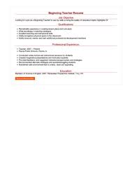 The skills section is a great way of ensuring that the application is meeting the expectations of the. 2 Beginning Teacher Resume Examples