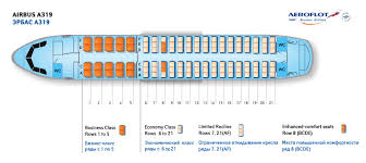 Aeroflot Russian Airlines Airbus A319 Aircraft Seating