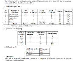 Each board releases information related to ssc. New Pattern Of Class 12 Math Paper For Cbse Board Exams