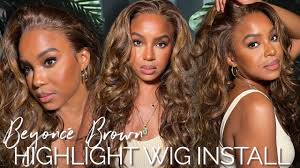 BEYONCE?! *DETAILED* HIGHLIGHT BROWN BODY WAVE WIG INSTALL! UNICE HAIR
