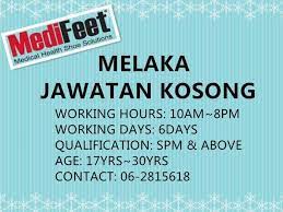 (our client is currently looking for photographers based in melaka). Medifeet Melaka Job Vacancy Sales Assistant Female Facebook
