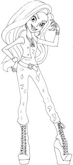 Monster high coloring pages are a fun way for kids of all ages, adults to develop creativity, concentration, fine motor skills, and color recognition. Free Printable Monster High Coloring Pages Moanica D Kay Monster High Coloring Page