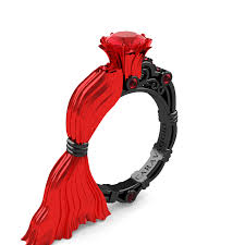 An engagement ring with designer palladium gold and a diamond insert. Caravaggio Jewels Venus 14k Red And Black Gold 1 0 Ct Ruby Engagement Ring R643e 14krebgr Caravaggio Jewelry