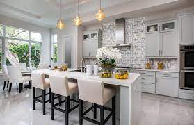Calacatta white gloss floor tiles have an attractive marble effect finish. Types Of Kitchen Flooring Best Design Ideas Designing Idea